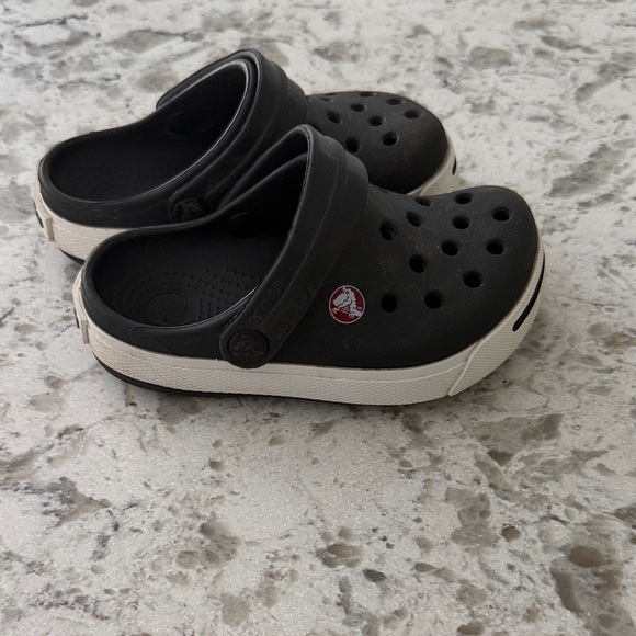 CROCS Kids Black and White Clogs - Picture 3 of 3